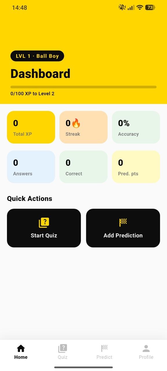 Planetaw365 Soccer Quiz welcome screen